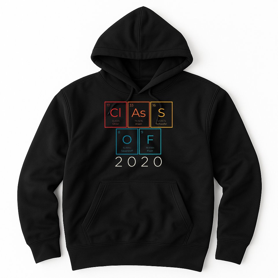 Vintage Class Of 2020 Graduate Senior Science Chemistry Gift Hoodie