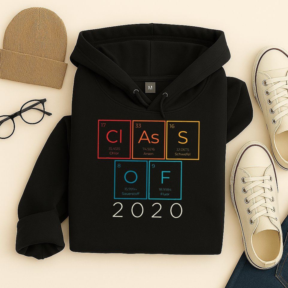 Vintage Class Of 2020 Graduate Senior Science Chemistry Gift Hoodie