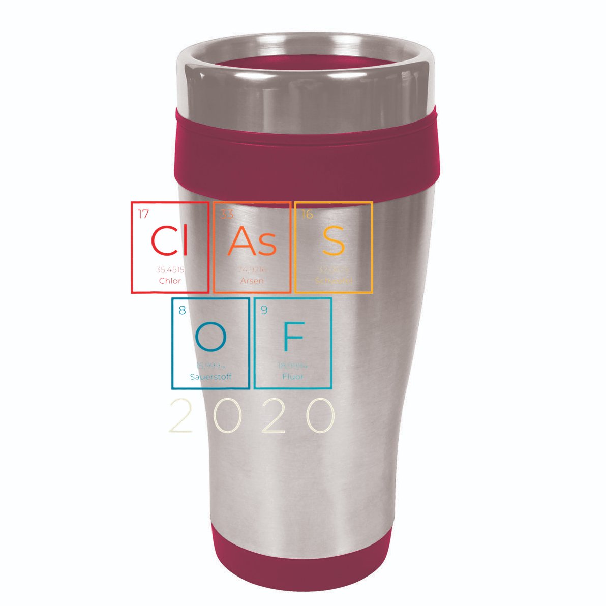 Vintage Class Of 2020 Graduate Senior Science Chemistry Gift 12oz Stainless Steel Coffee Mug