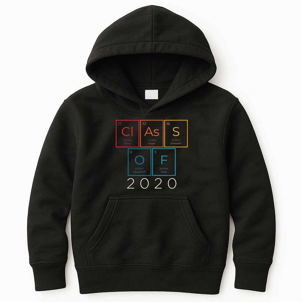 Vintage Class Of 2020 Graduate Senior Science Chemistry Gift Kids Hoodie