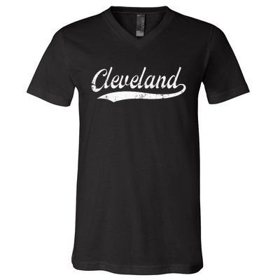 Vintage Cleveland Ohio Distressed OH Apparel V-Neck T-Shirt