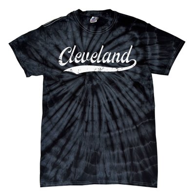 Vintage Cleveland Ohio Distressed OH Apparel Tie-Dye T-Shirt