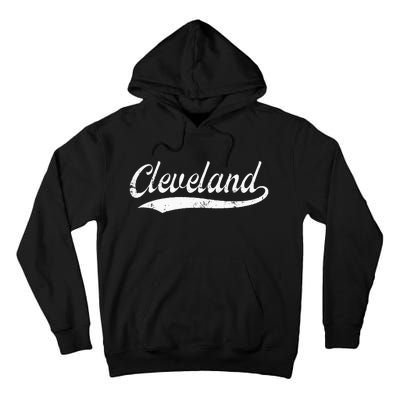 Vintage Cleveland Ohio Distressed OH Apparel Tall Hoodie