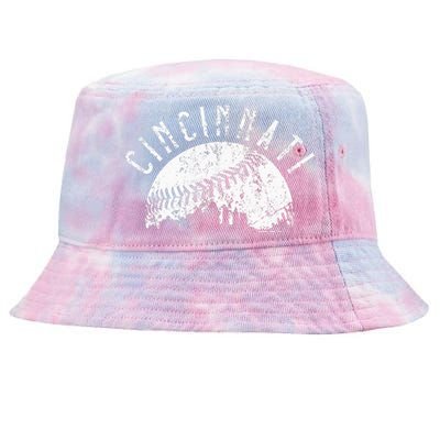 Vintage Cincinnati Ohio Skyline Tie-Dyed Bucket Hat