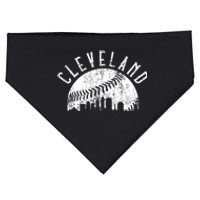 Vintage Cleveland Ohio Skyline Apparel USA-Made Doggie Bandana