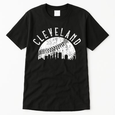 Vintage Cleveland Ohio Skyline Apparel Tall T-Shirt
