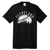 Vintage Cleveland Ohio Skyline Apparel Tall T-Shirt