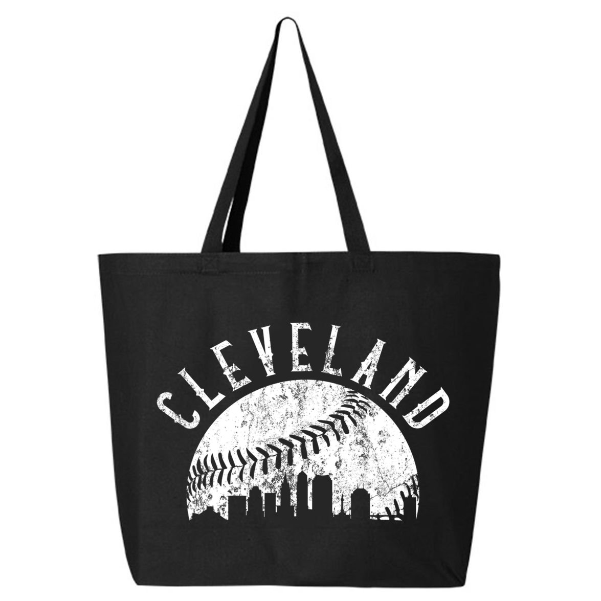 Vintage Cleveland Ohio Skyline Apparel 25L Jumbo Tote
