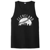 Vintage Cleveland Ohio Skyline Apparel PosiCharge Competitor Tank