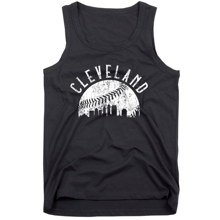 Vintage Cleveland Ohio Skyline Apparel Tank Top