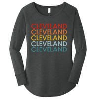 Vintage Cleveland Ohio Retro Travel Souvenir Women's Perfect Tri Tunic Long Sleeve Shirt