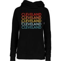 Vintage Cleveland Ohio Retro Travel Souvenir Womens Funnel Neck Pullover Hood