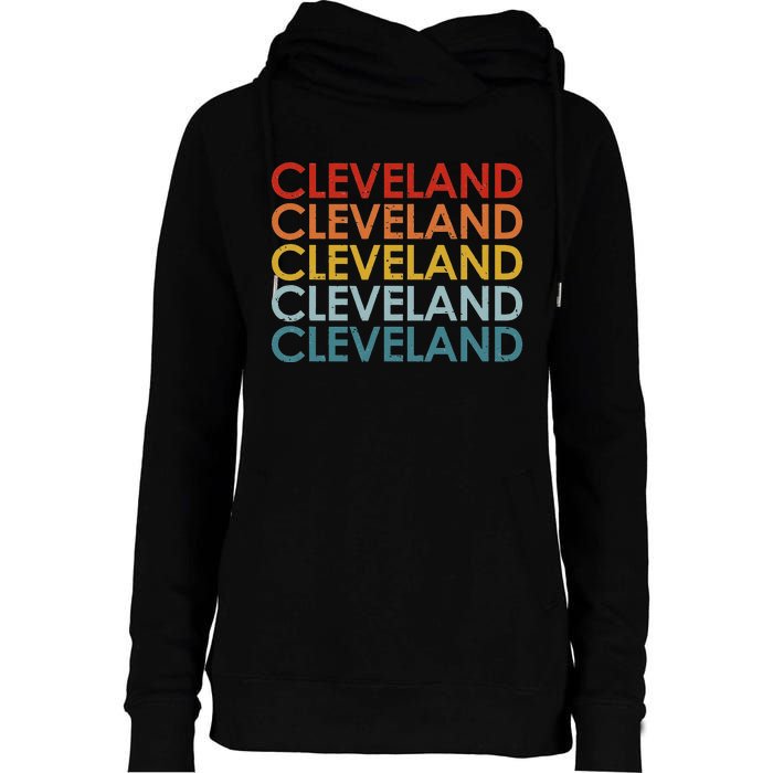 Vintage Cleveland Ohio Retro Travel Souvenir Womens Funnel Neck Pullover Hood