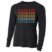 Vintage Cleveland Ohio Retro Travel Souvenir Cooling Performance Long Sleeve Crew