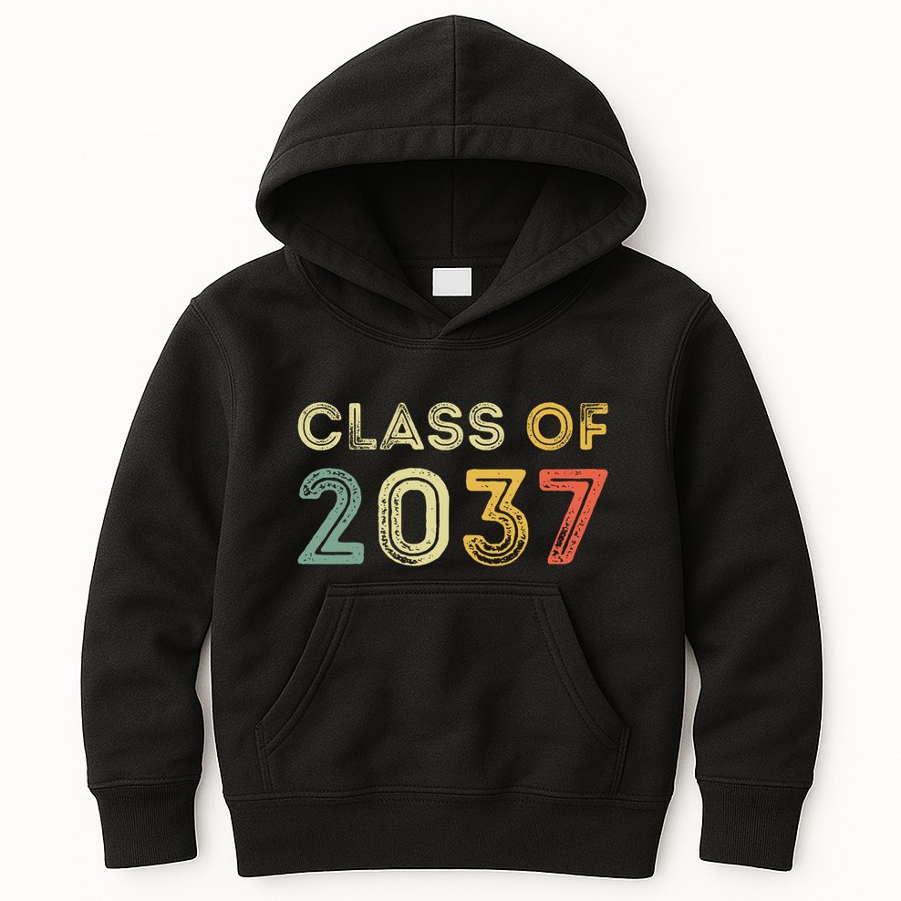 Vintage Class Of 2037 Graduation Senior 2037 Kids Hoodie