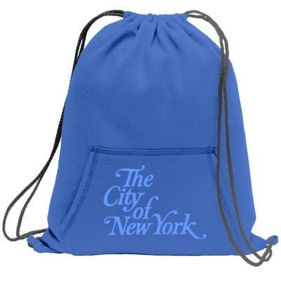 Vintage City Of New York Gift Blue Palette 2 Gift Sweatshirt Cinch Pack Bag