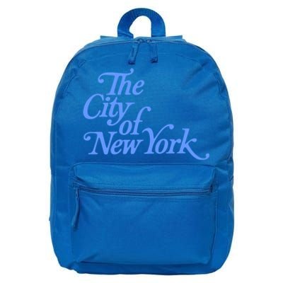 Vintage City Of New York Gift Blue Palette 2 Gift 16 in Basic Backpack