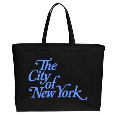 Vintage City Of New York Gift Blue Palette 2 Gift Cotton Canvas Jumbo Tote