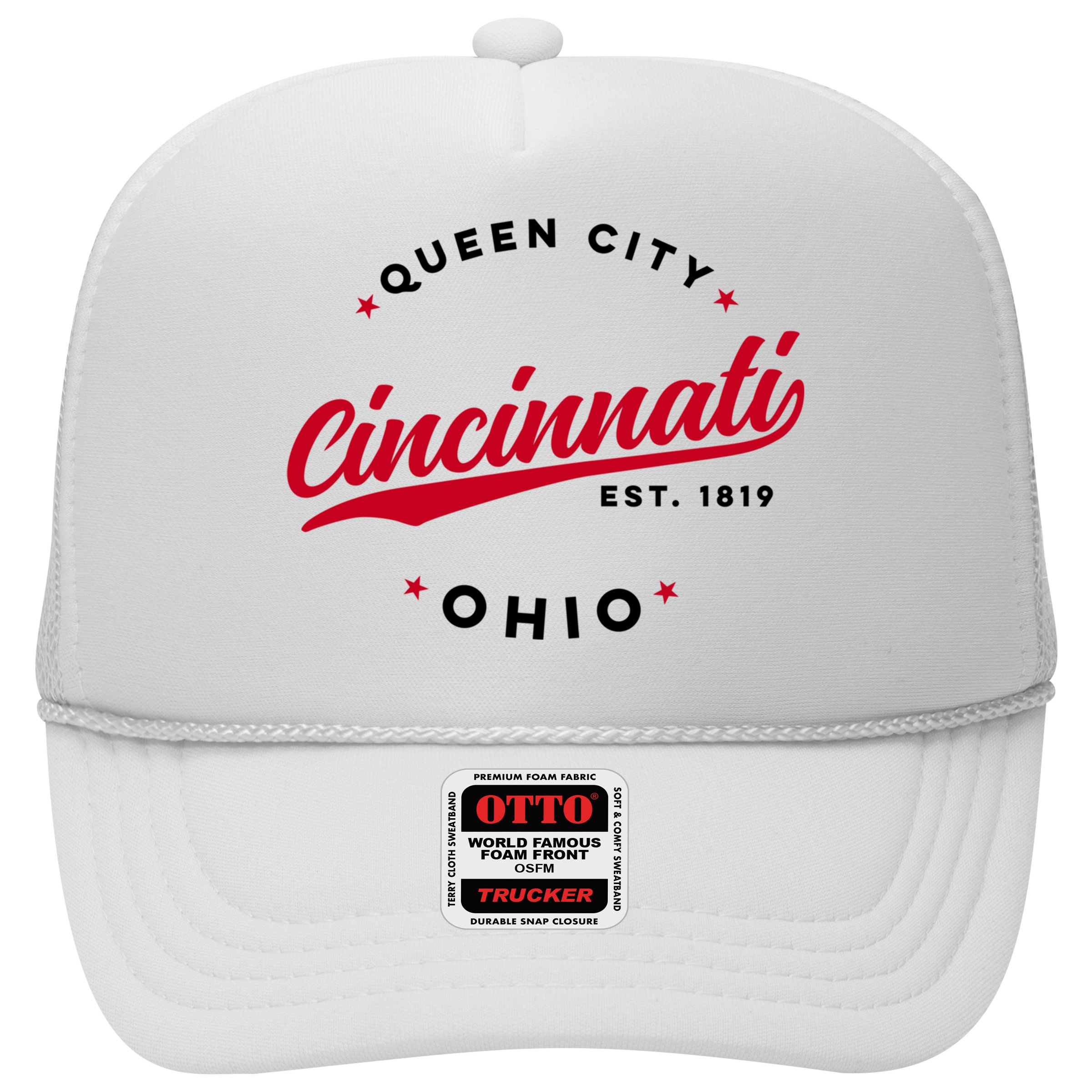 Vintage Cincinnati Ohio Queen City Red Text Meaningful Gift Hat