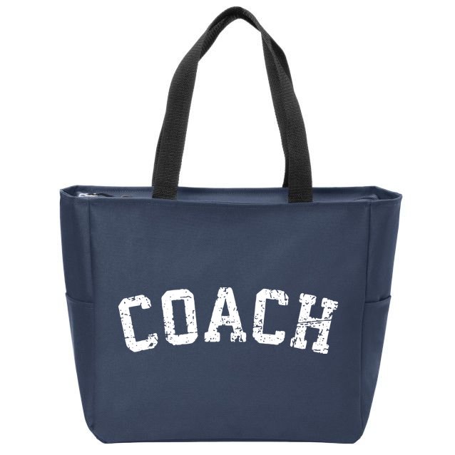 Vintage Coach Old Retro Coachs Gift Sports Tee Zip Tote Bag