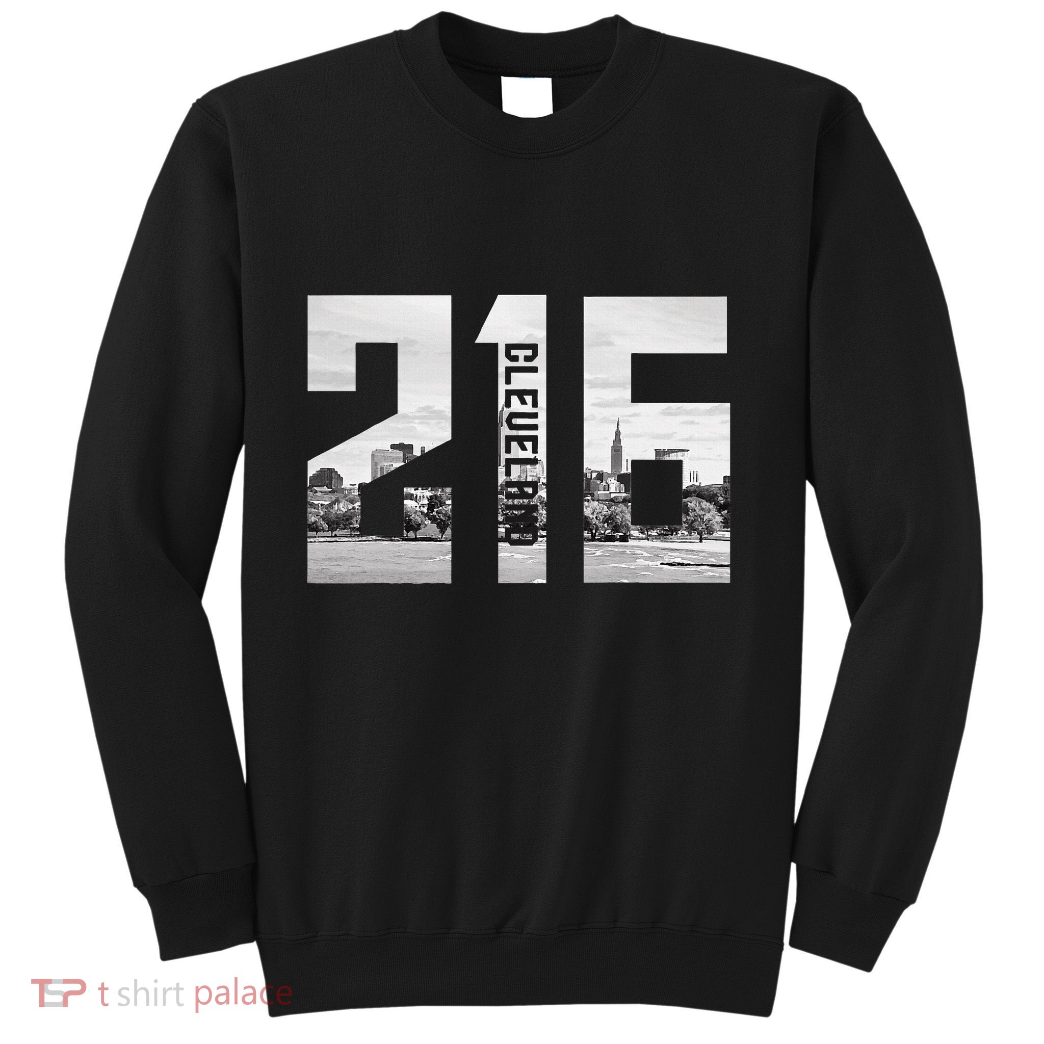 Vintage Cleveland Ohio 216 Area Code Skyline Sweatshirt