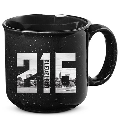Vintage Cleveland Ohio 216 Area Code Skyline 15oz Campfire Ceramic Mug