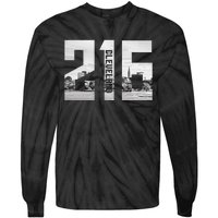 Vintage Cleveland Ohio 216 Area Code Skyline Tie-Dye Long Sleeve Shirt