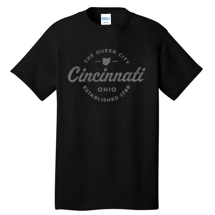 Vintage Cincinnati Ohio 1788 Retro Throwback Souvenir Tall T-Shirt