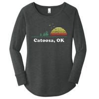 Vintage Catoosa Oklahoma Home Souvenir Print Women's Perfect Tri Tunic Long Sleeve Shirt