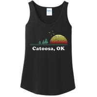 Vintage Catoosa Oklahoma Home Souvenir Print Ladies Essential Tank