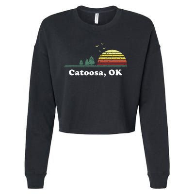 Vintage Catoosa Oklahoma Home Souvenir Print Cropped Pullover Crew