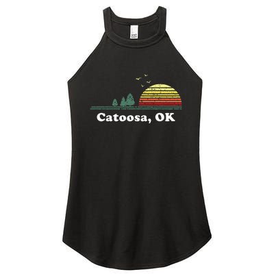 Vintage Catoosa Oklahoma Home Souvenir Print Women's Perfect Tri Rocker Tank