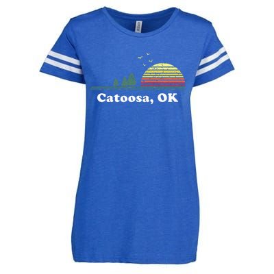 Vintage Catoosa Oklahoma Home Souvenir Print Enza Ladies Jersey Football T-Shirt