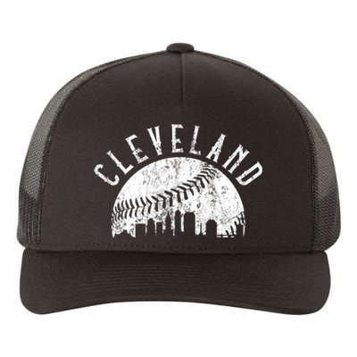 Vintage Cleveland Ohio Skyline Apparel Yupoong Adult 5-Panel Trucker Hat