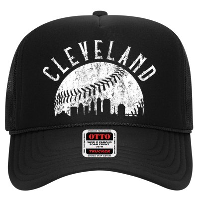 Vintage Cleveland Ohio Skyline Apparel Trucker Hat