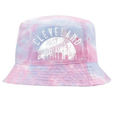 Vintage Cleveland Ohio Skyline Apparel Tie-Dyed Bucket Hat