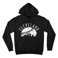 Vintage Cleveland Ohio Skyline Apparel Hoodie