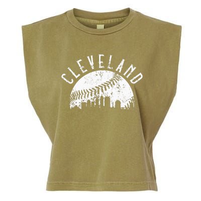 Vintage Cleveland Ohio Skyline Apparel Garment-Dyed Women's Muscle Tee