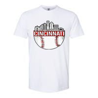 Vintage Cincinnati Ohio Skyline Softstyle CVC T-Shirt