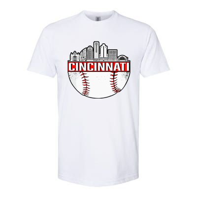 Vintage Cincinnati Ohio Skyline Softstyle® CVC T-Shirt