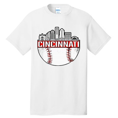 Vintage Cincinnati Ohio Skyline Tall T-Shirt