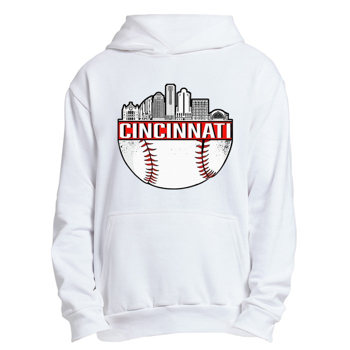 Vintage Cincinnati Ohio Skyline Urban Pullover Hoodie