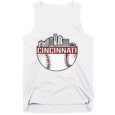 Vintage Cincinnati Ohio Skyline Tank Top