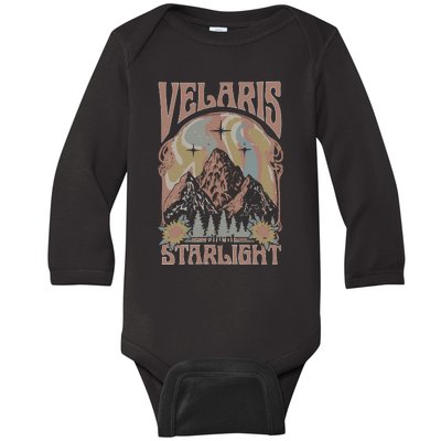 Velaris City Of Starlight Acotar Retro Velaris Baby Long Sleeve Bodysuit