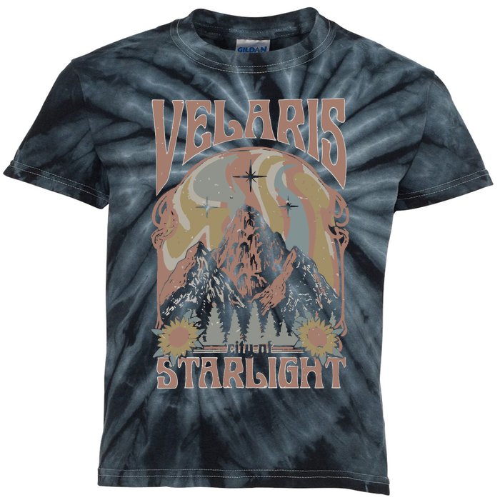 Velaris City Of Starlight Acotar Retro Velaris Kids Tie-Dye T-Shirt