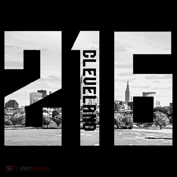Vintage Cleveland Ohio 216 Area Code Skyline Tall T-Shirt