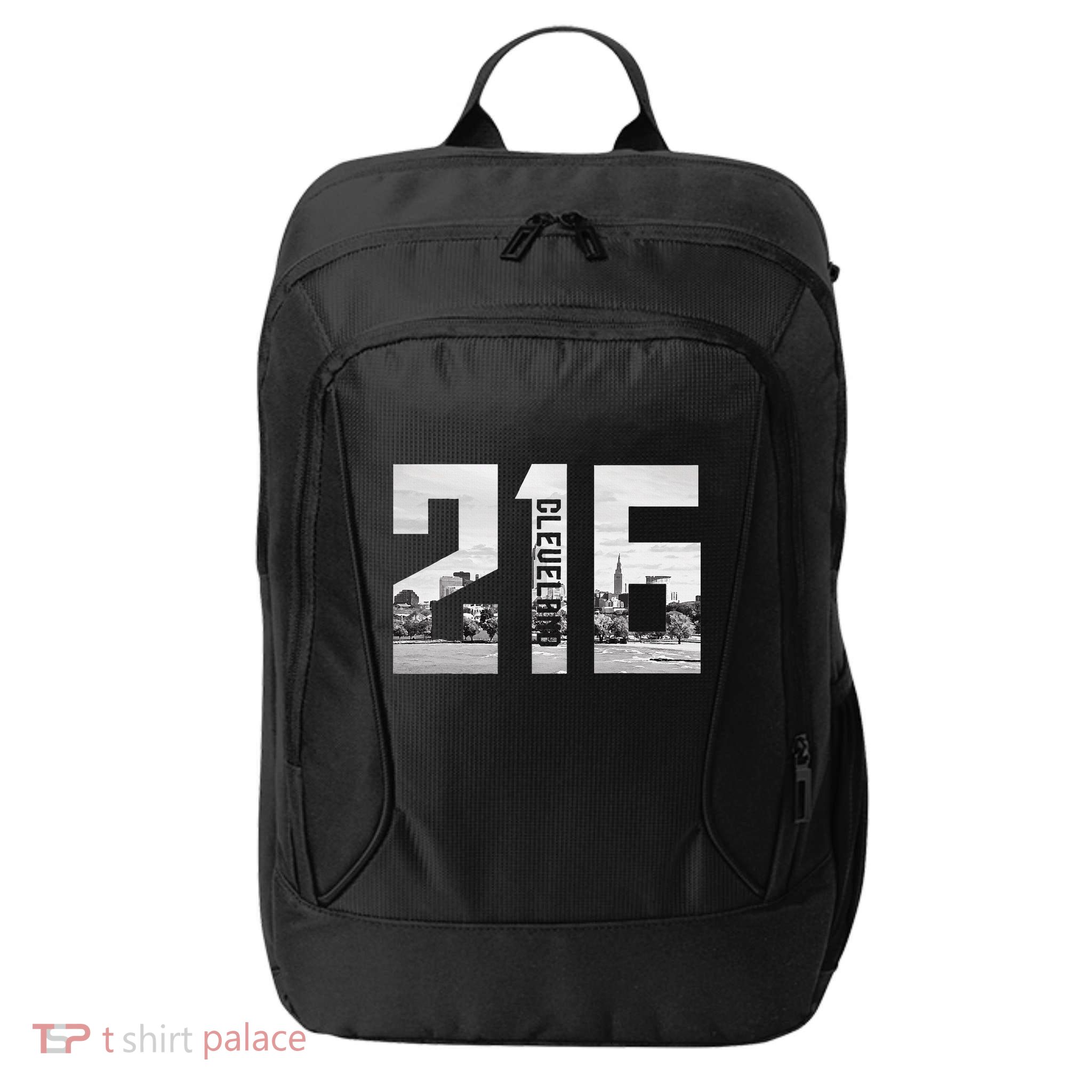 Vintage Cleveland Ohio 216 Area Code Skyline City Backpack