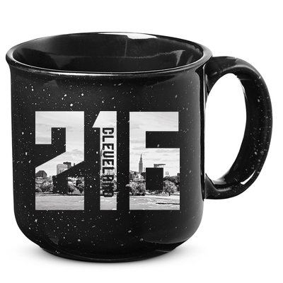 Vintage Cleveland Ohio 216 Area Code Skyline 15oz Campfire Ceramic Mug