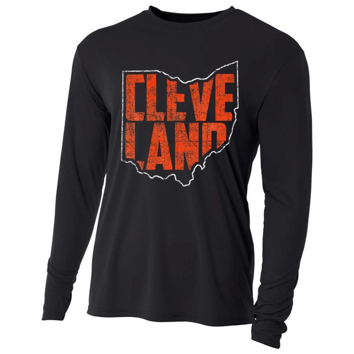 Vintage Cleveland Ohio Retro Souvenir Cooling Performance Long Sleeve Crew