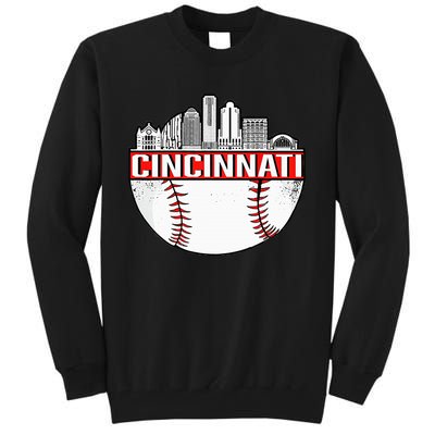 Vintage Cincinnati Ohio Skyline Apparel Tall Sweatshirt